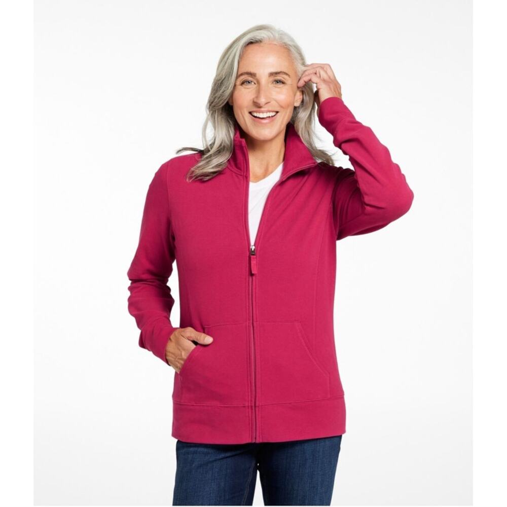 L.L Bean *In Sienna* Women's Ultrasoft Sweats Full-Zip Mock-Neck Jacket Medium